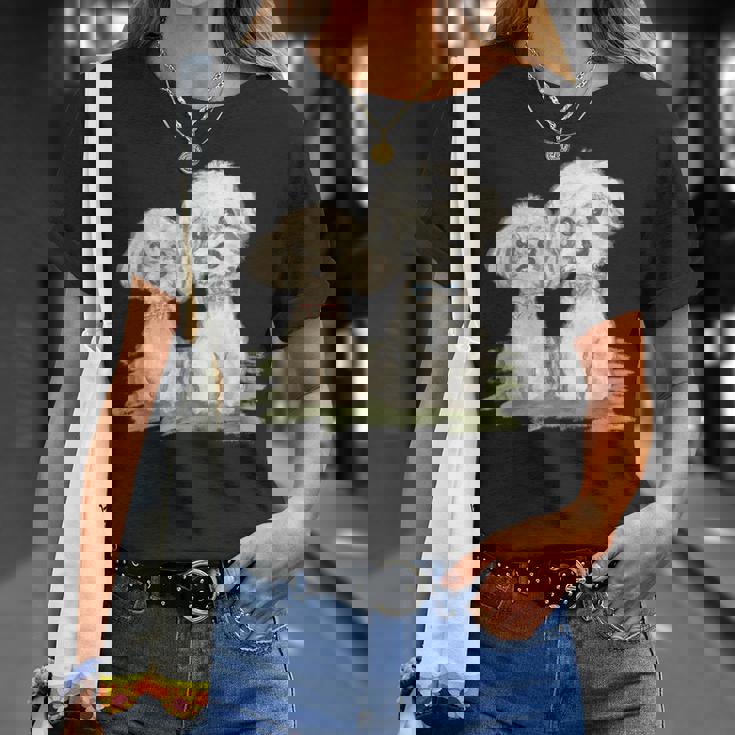 犬 トイプードル かわいい いぬ 子犬 ペット おもしろ 動物 イラスト Tシャツ 彼女への贈り物