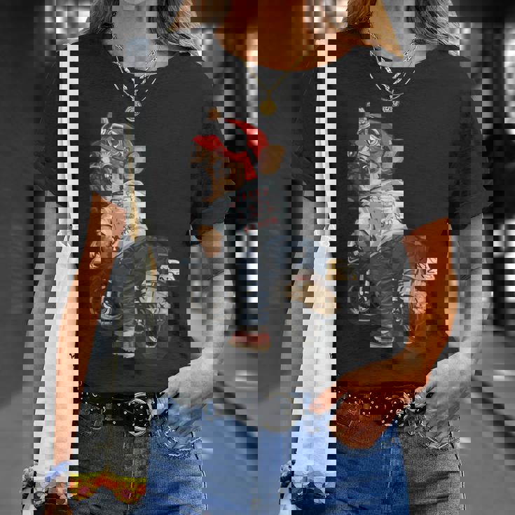 犬 おもしろ バイク オートバイ ライダース バイカー 面白い いぬ Tシャツ 彼女への贈り物