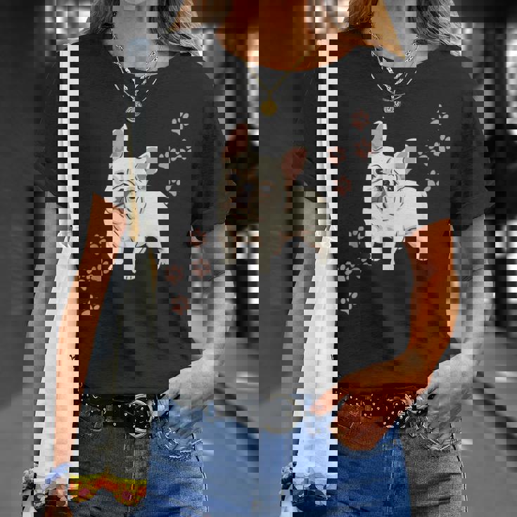 犬のプリントとフレンチブルドッグのグラフィック フレンチブルドッグ Tシャツ 彼女への贈り物