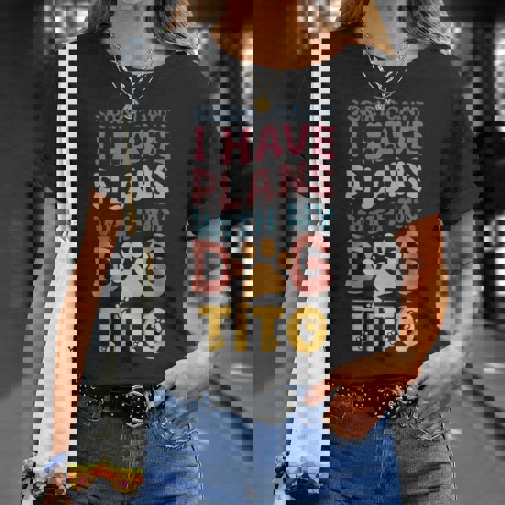 犬名 Tito パーソナライズギフト ビジーウィズ マイドッグ Tito Tシャツ 彼女への贈り物