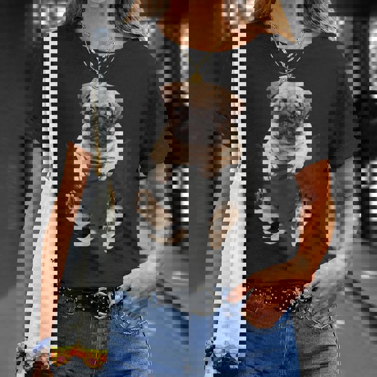 犬好き ギフト パグ イン バッグ Tシャツ 彼女への贈り物