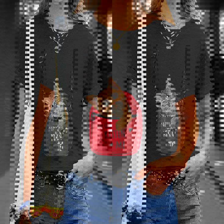 猫 かわいい ポシェット ねこ 面白い ネコ Tシャツ 彼女への贈り物