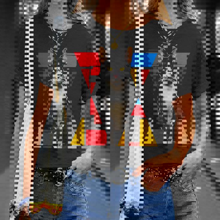 猫 グラフィック ペット アートワーク 猫 Tシャツ 彼女への贈り物