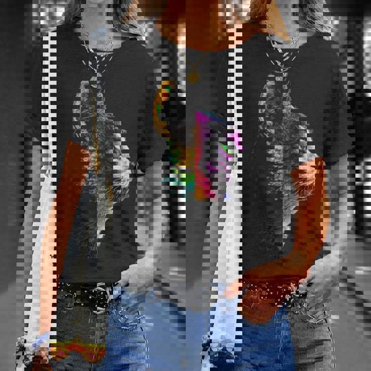 猫 動物 グラフィック アートワーク 猫 Tシャツ 彼女への贈り物