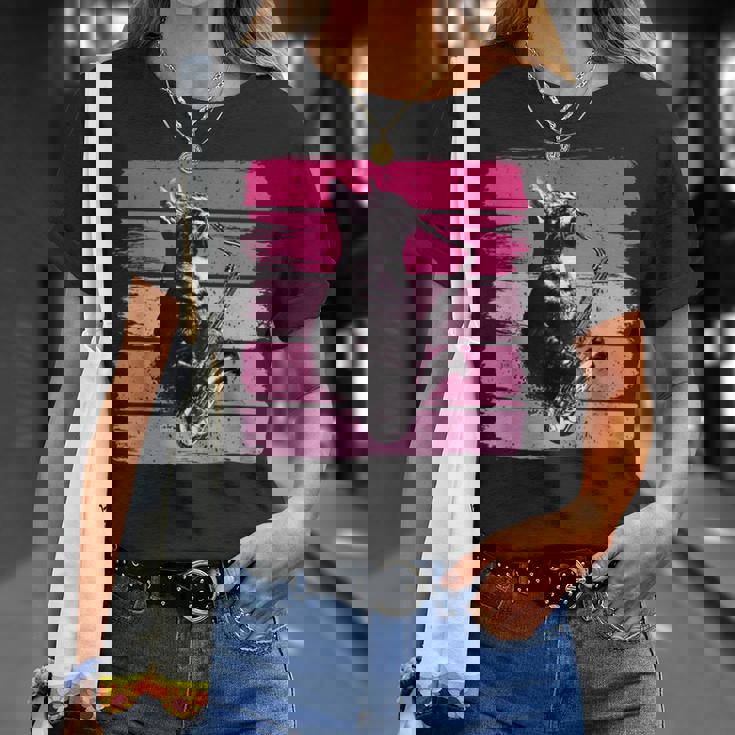 猫 演奏 サックス おもしろい 猫 ジャズ サックス レトロ サックス Tシャツ 彼女への贈り物