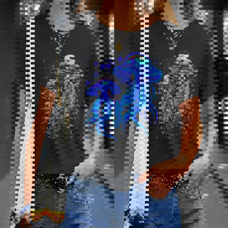 生物発光発光クラゲ Tシャツ 彼女への贈り物