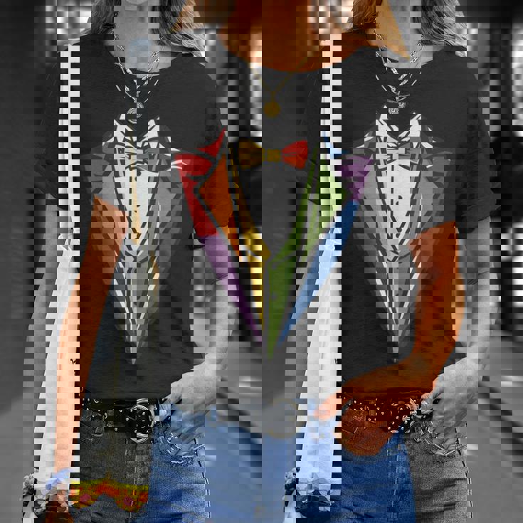 男の子、子供、男性用の幼児用タキシードコスチューム。かわいいレインボータキシード。 Tシャツ 彼女への贈り物