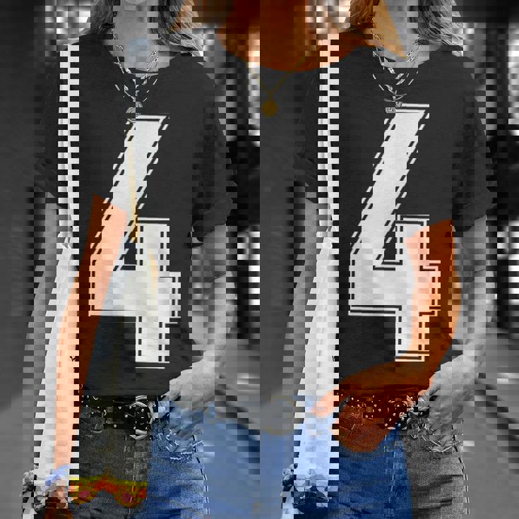 番号4 Fourports アスレチック チーム ジャージー バーシティ ユニフォーム Tシャツ 彼女への贈り物