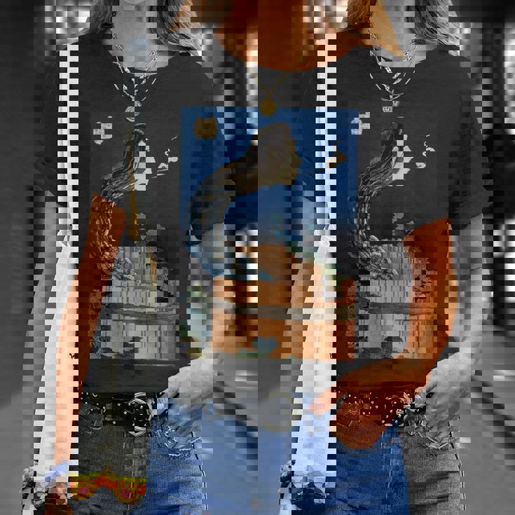 番町皿屋敷 百物語 怪談 葛飾 北斎 お皿のマンション お菊 日本美術 ハロウィン Tシャツ 彼女への贈り物