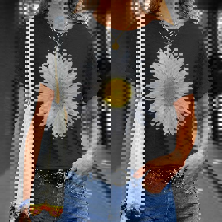 白いデイジーの花、咲くデイジー、花、花、デイジー Tシャツ 彼女への贈り物