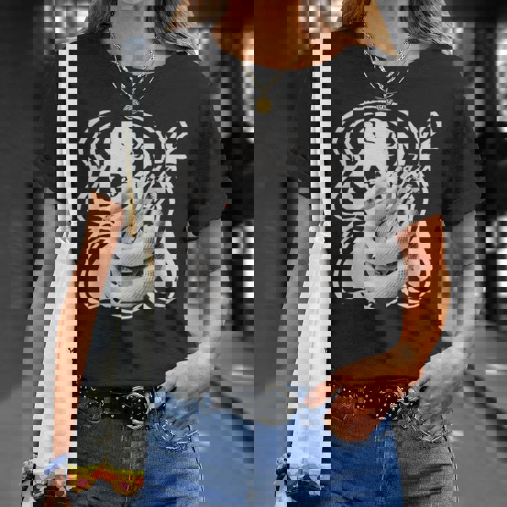 白蛇と弁財天 和風神秘デザイン 蛇と楽器モチーフ Tシャツ 彼女への贈り物