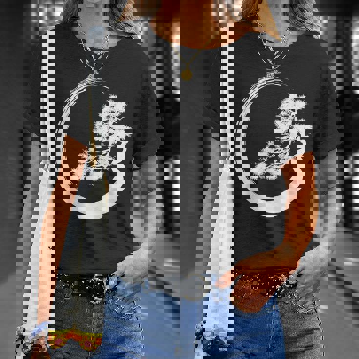 盆栽 木 和 デザイン 盆栽 ミニマリスト 木 恋人 Tシャツ 彼女への贈り物