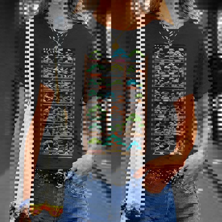 盆栽好きの棚盆栽 Tシャツ 彼女への贈り物