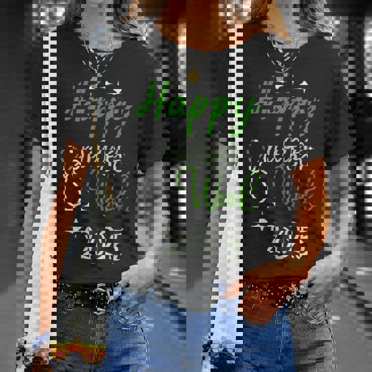 看護師感謝週間-ハッピーナショナルナースウィーク2025 Tシャツ 彼女への贈り物