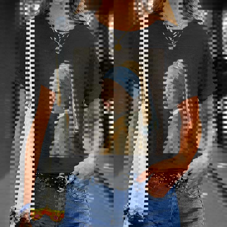 真珠の耳飾りの少女／フェルメール【世界の名画】（高精細画像）Vermeer 美術館アート 油絵 Tシャツ 彼女への贈り物
