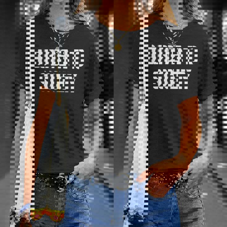 社会への負担 長袖tシャツ Tシャツ 彼女への贈り物