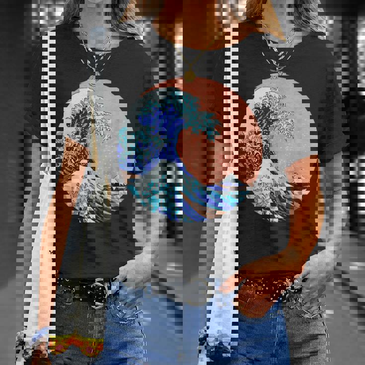 神奈川の偉大な波 日本製 Tシャツ 彼女への贈り物