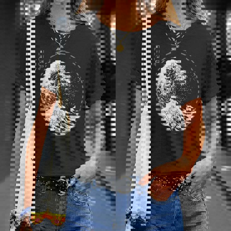 神奈川沖大波 北斎日本美術 Tシャツ 彼女への贈り物