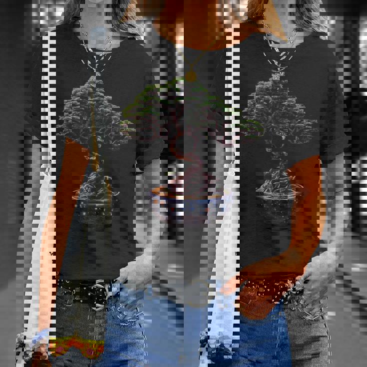 神秘的な盆栽の木 Tシャツ 彼女への贈り物