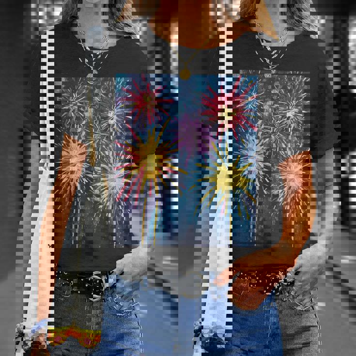 祭りのための花火ショー Tシャツ 彼女への贈り物