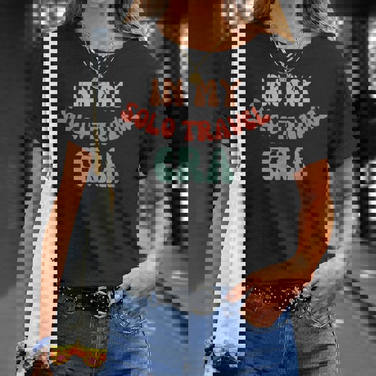 私の一人旅の時代一人旅おもしろい Tシャツ 彼女への贈り物