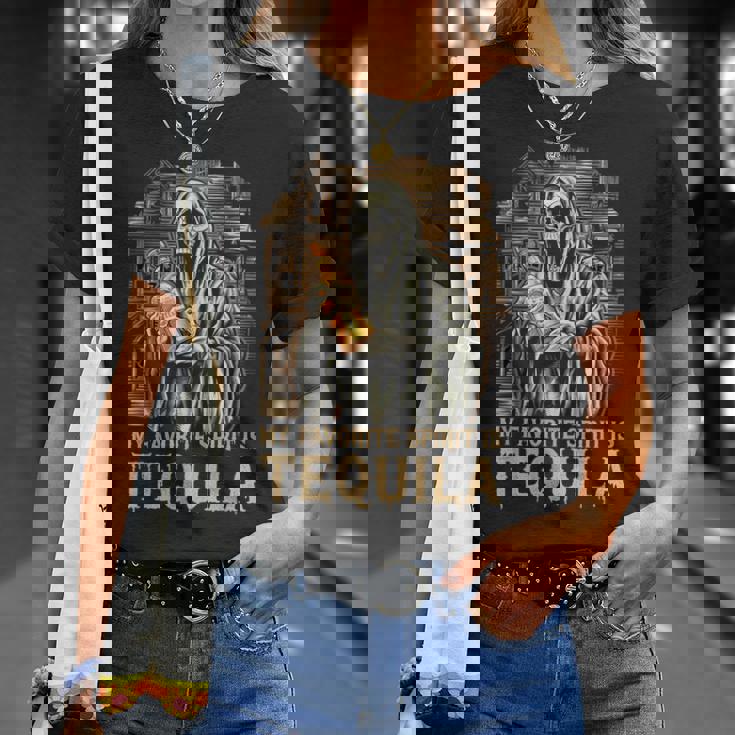 私の好きなスピリットはテキーラ ゴースト ハロウィン テキーラ Tシャツ 彼女への贈り物