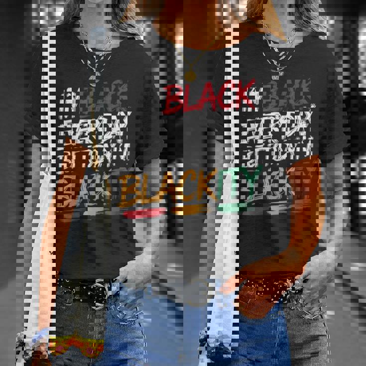 私は毎日黒人だけど今日は黒人黒人ジューンティーンス Tシャツ 彼女への贈り物