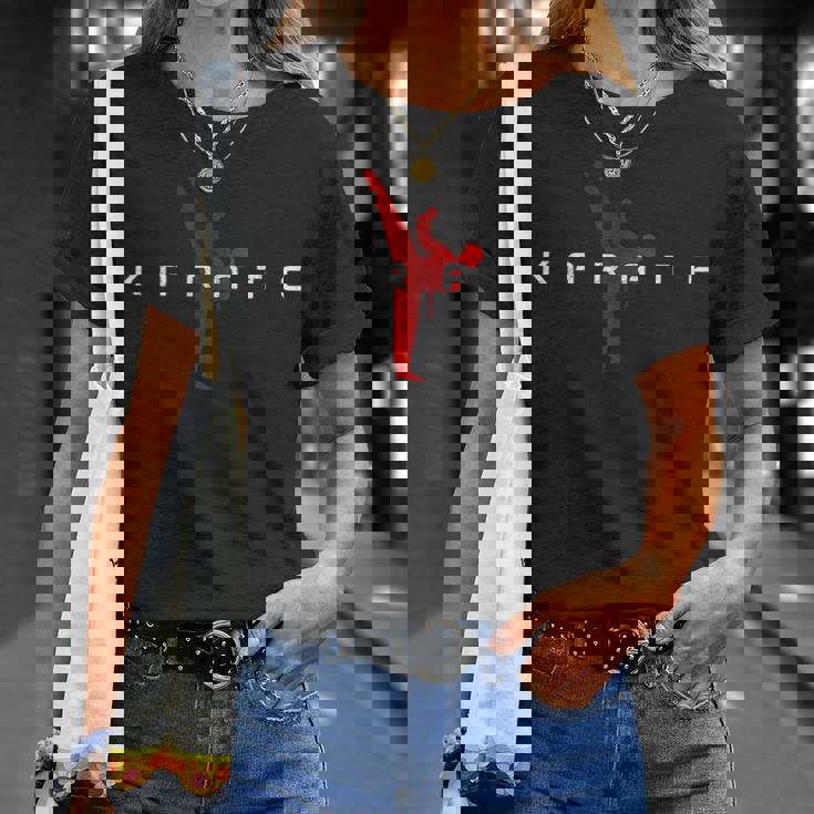 空手 格闘技 ファイター 黒帯 男の子 女の子 キッズ Tシャツ 彼女への贈り物