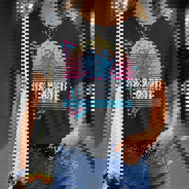 空飛ぶスパゲッティモンスター パスタファリ Fsm 無神論者 レトロ Tシャツ 彼女への贈り物