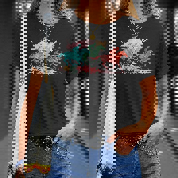 競馬 乗馬 トラックレース ロデオ 乗馬 ライダー Tシャツ 彼女への贈り物