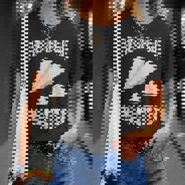 紙飛行機 マスター紙飛行機 航空機 Tシャツ 彼女への贈り物