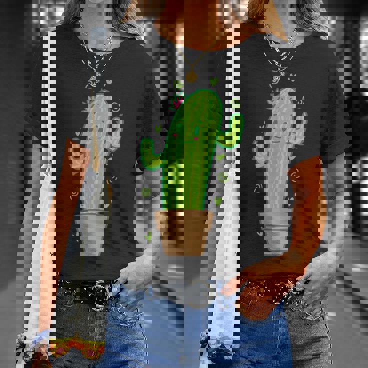 素敵なムードのサボテン Tシャツ 彼女への贈り物