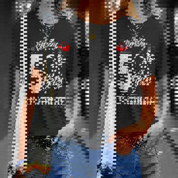 結婚5周年記念マッチング・ギフト Tシャツ 彼女への贈り物