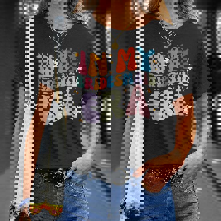 結婚式の日バチェロレッテパーティー面白い ブライドメイド時代 Tシャツ 彼女への贈り物