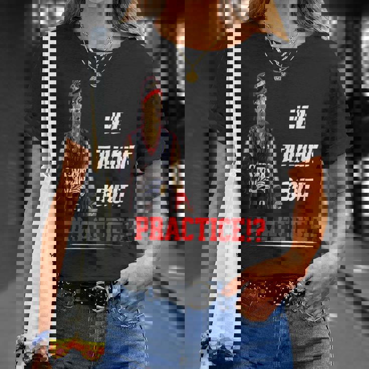 練習について話しています面白いアイバーソンその答え Tシャツ 彼女への贈り物