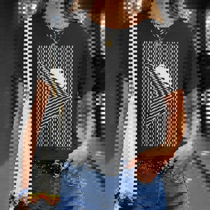 美しいサマーファッション ミニマリスト 抽象アート 幾何学模様 Tシャツ 彼女への贈り物