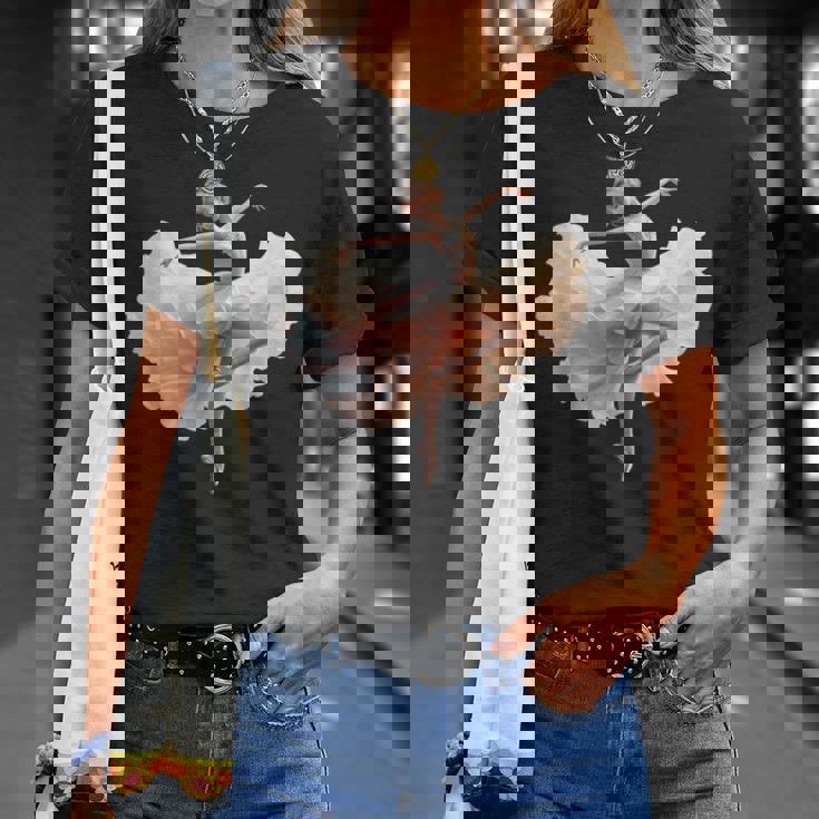 美しいバレリーナガール ダンシングバレエ水彩画 Tシャツ 彼女への贈り物