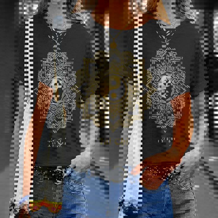 美しい太極拳、陰陽曼荼羅 Tシャツ 彼女への贈り物