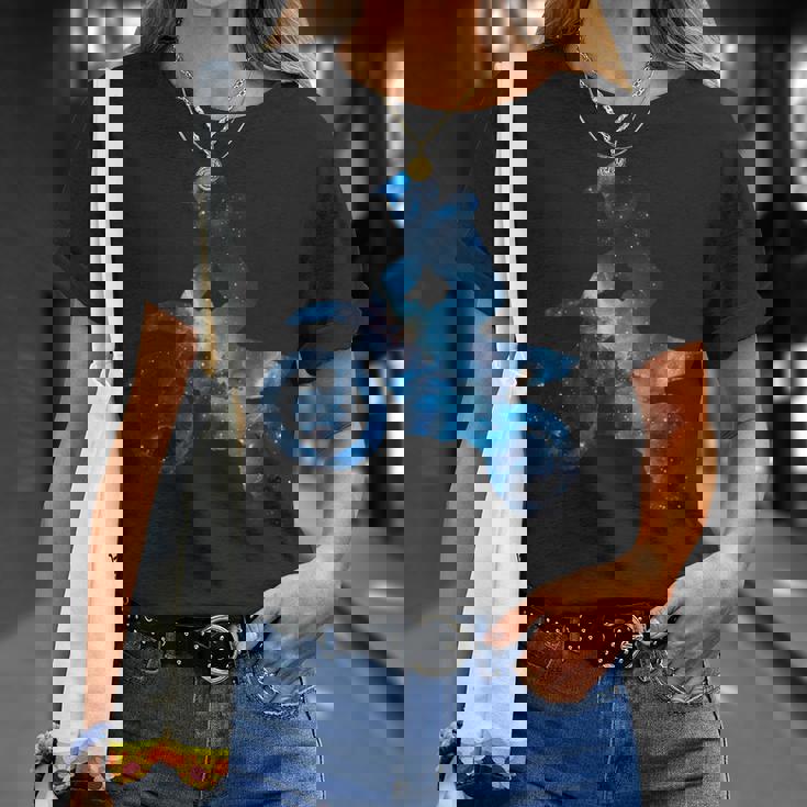 美的シルエット星宇宙スタントアートギャラクシーモトクロス Tシャツ 彼女への贈り物