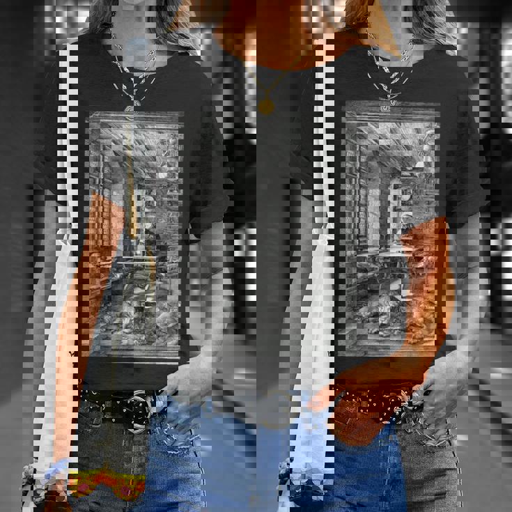 聖ジェロームの研究 アルブレヒト・デューラー ゴシック中世美術 Tシャツ 彼女への贈り物