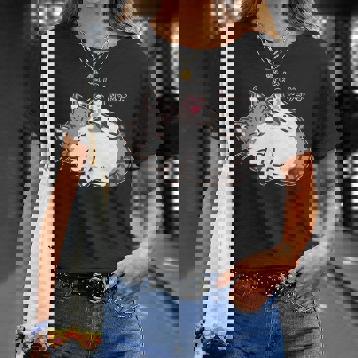 肉球を見せる猫ちゃん キジ白猫 猫好き 動物 かわいい おもしろ ネタ Tシャツ 彼女への贈り物