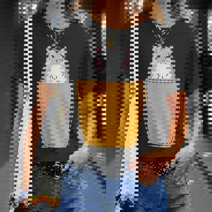 胸ポケットにハムスター Tシャツ 彼女への贈り物