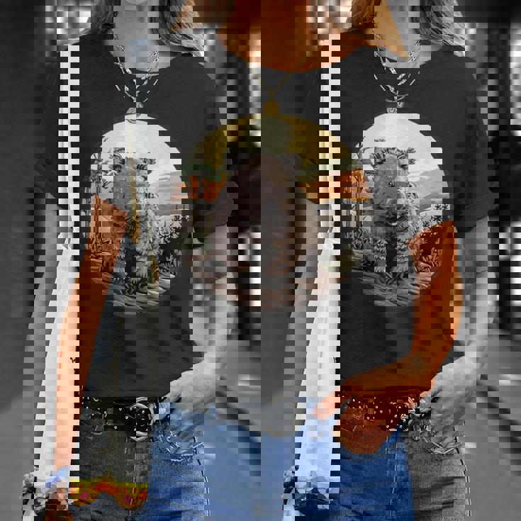 自然の中のウォンバット、ウォンバット Tシャツ 彼女への贈り物