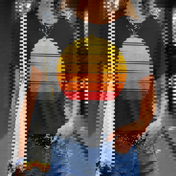 色の縞模様 Tシャツ 彼女への贈り物