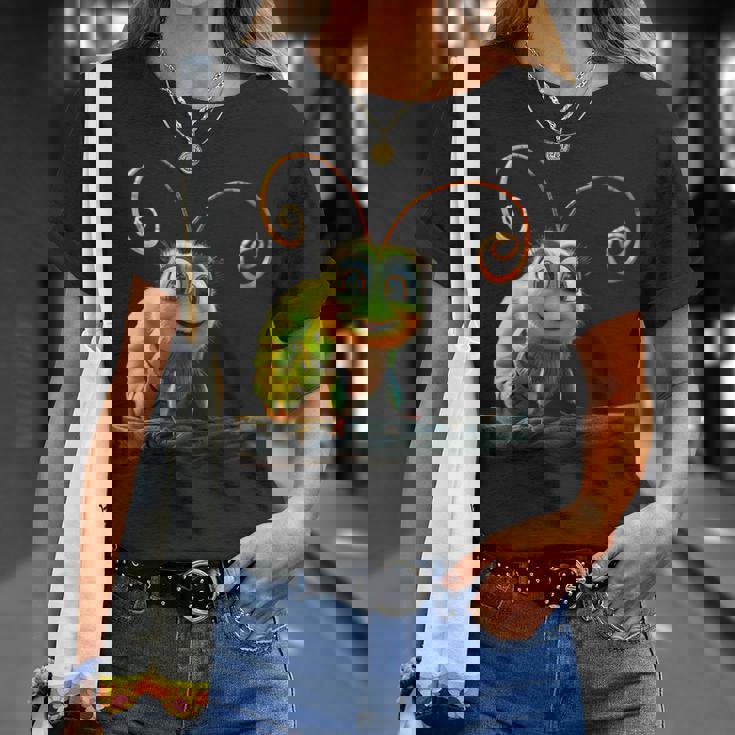 芋虫 面白い芋虫甘い緑の芋虫 Tシャツ 彼女への贈り物