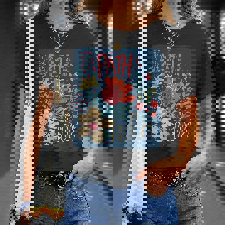 花を咲かせる春好きのための面白い小道コスチューム。 Tシャツ 彼女への贈り物