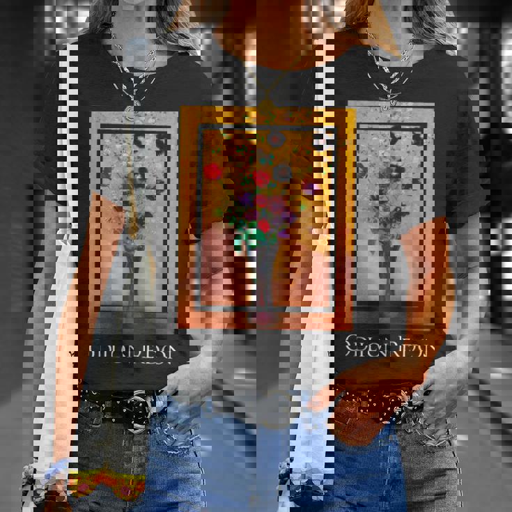 花瓶 オディロン・ルドン 絵画 シンボリズム 花ase Flowers Odilon Redonymbolism Tシャツ 彼女への贈り物