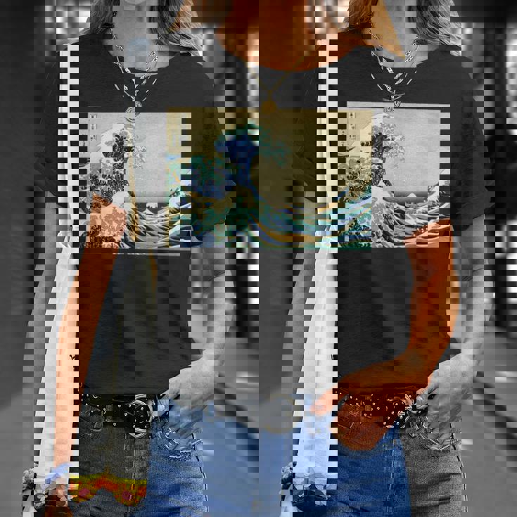 葛飾 北斎 神奈川沖浪裏 有名なヴィンテージアート スタイリッシュ Tシャツ 彼女への贈り物