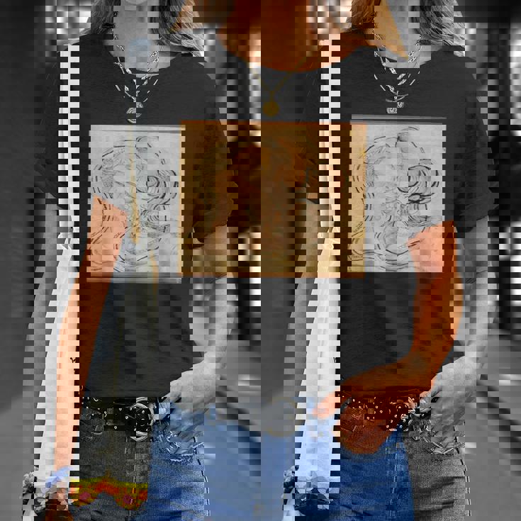 葛飾北斎作 蛇女頭 Tシャツ 彼女への贈り物