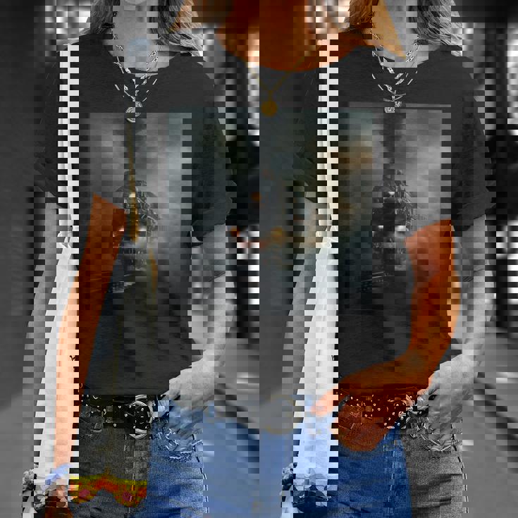 蒸気機関車 鉄道 機関車 ギフト 蒸気機関車 Tシャツ 彼女への贈り物